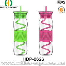 Botella de agua libre de BPA plástica al por mayor popular (HDP-0626)